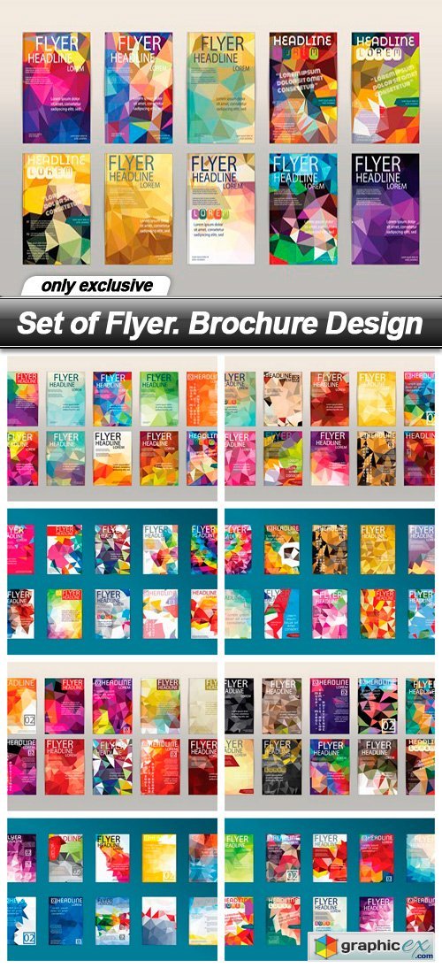 Set of Flyer. Brochure Design - 9 EPS