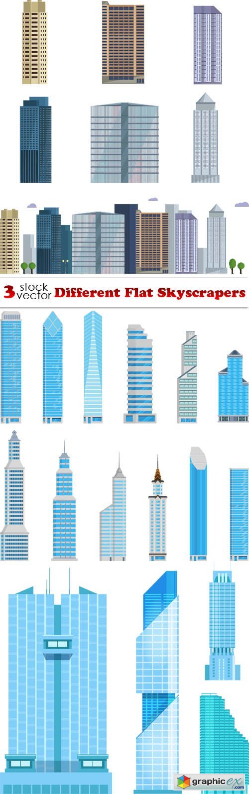 Different Flat Skyscrapers