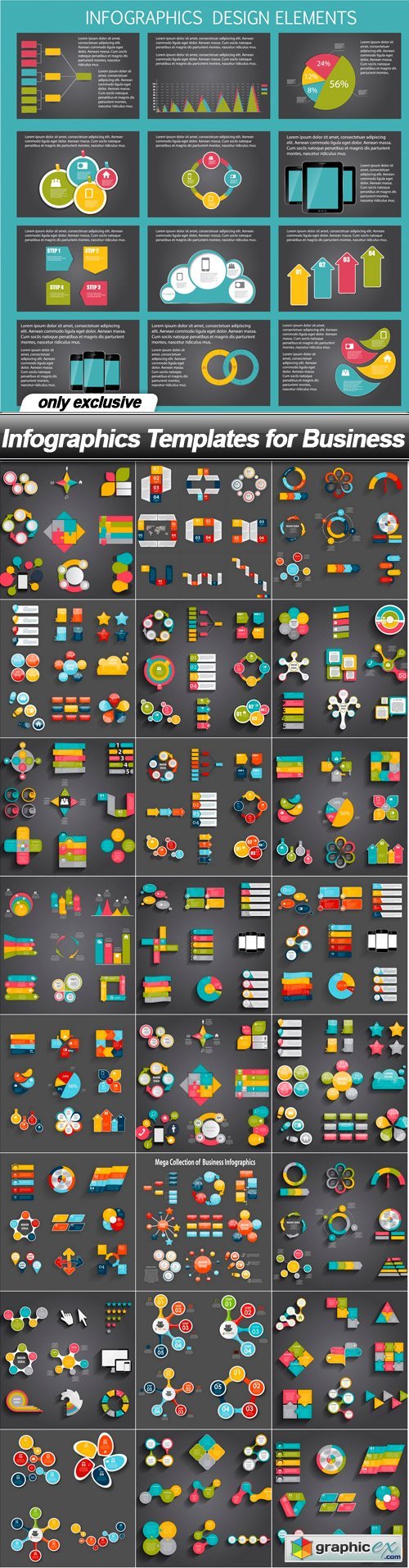 Infographics Templates for Business - 25 EPS