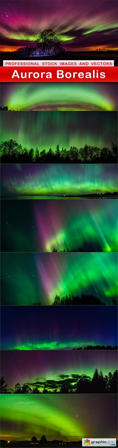 Aurora Borealis - 9 UHQ JPEG