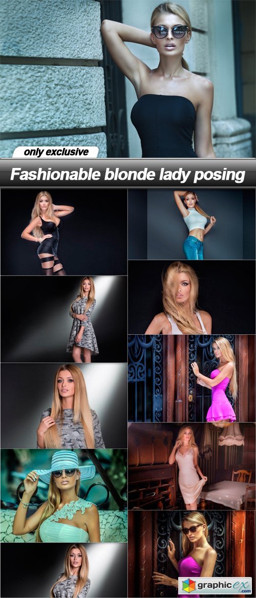 Fashionable blonde lady posing - 11 UHQ JPEG