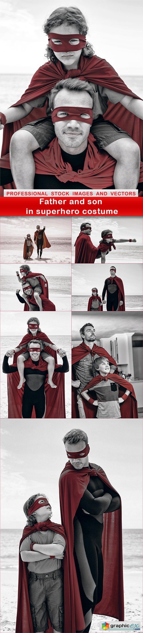 Father and son in superhero costume - 8 UHQ JPEG