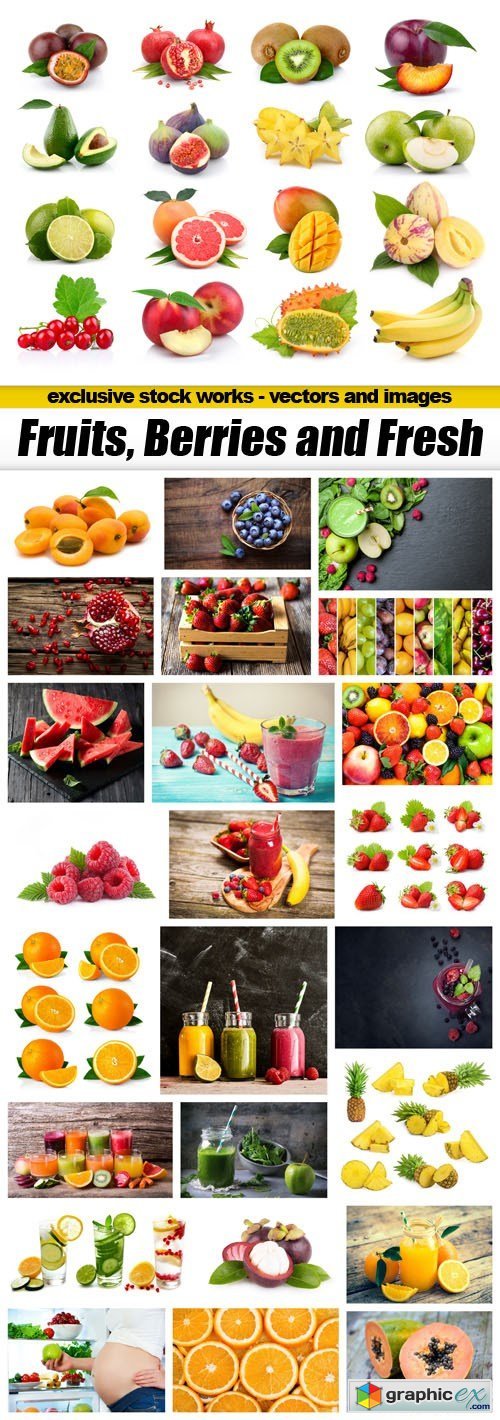 Fruits, Berries and Fresh - 25xUHQ JPEG