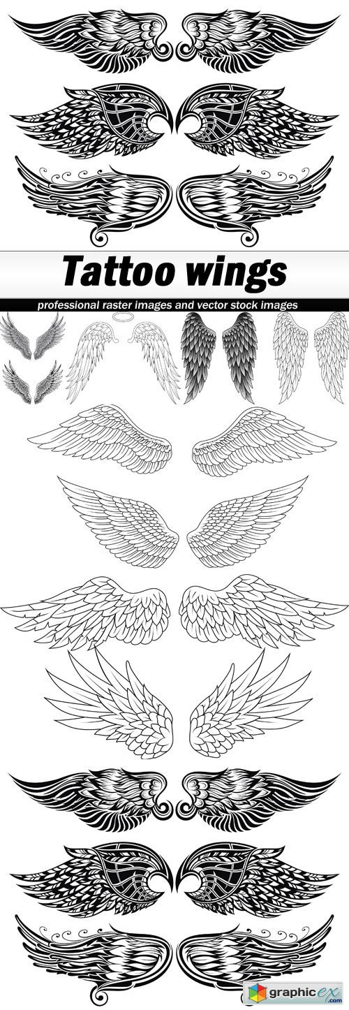 Tattoo wings - 5 EPS