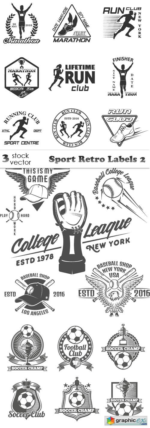 Sport Retro Labels 2