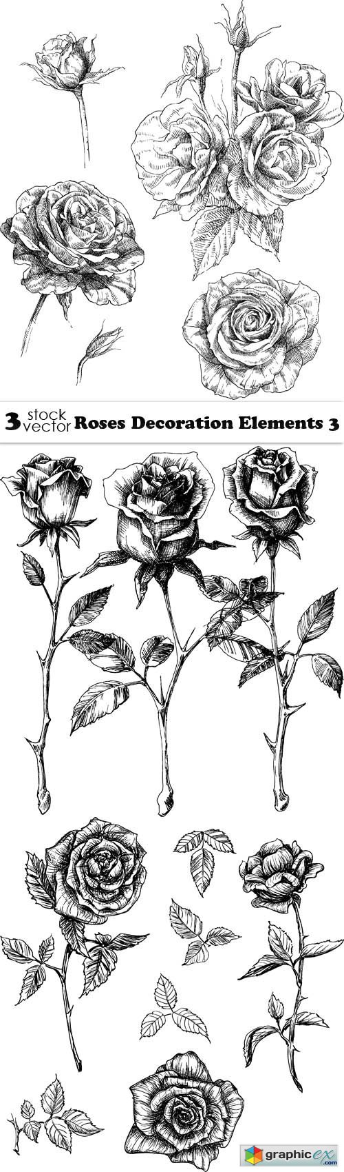 Roses Decoration Elements 3