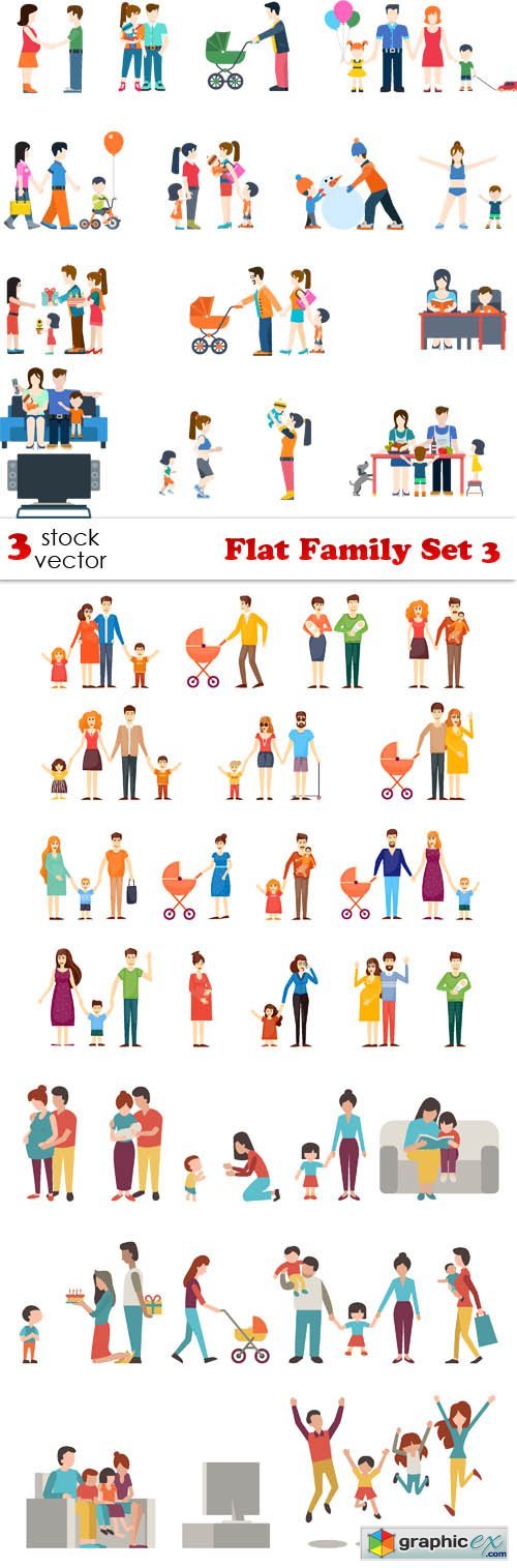 Flat Family Set 3