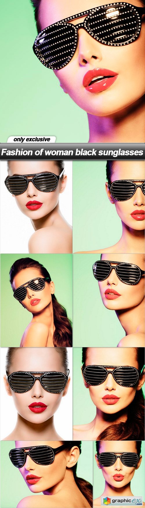 Fashion of woman black sunglasses - 9 UHQ JPEG