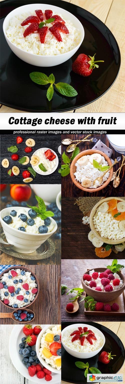 Cottage cheese with fruit - 8 UHQ JPEG