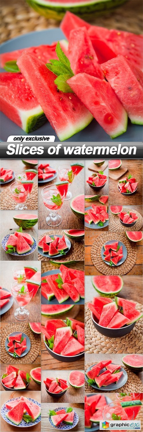 Slices of watermelon - 20 UHQ JPEG