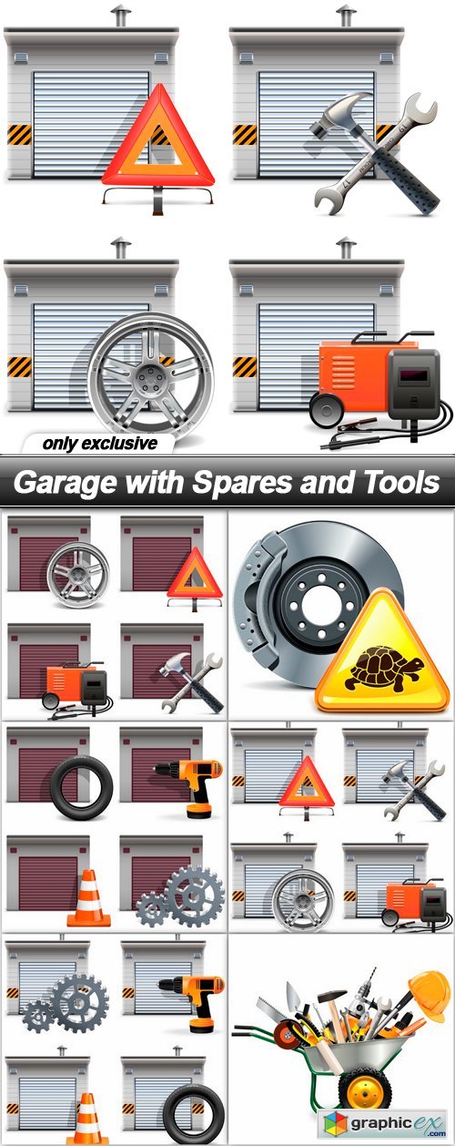 Garage with Spares and Tools - 6 EPS