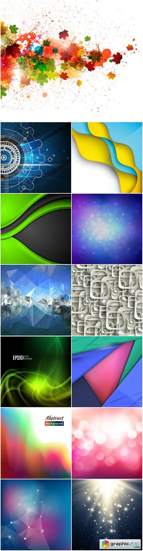 Bright colorful abstract backgrounds vector -44