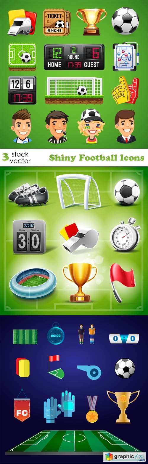 Shiny Football Icons
