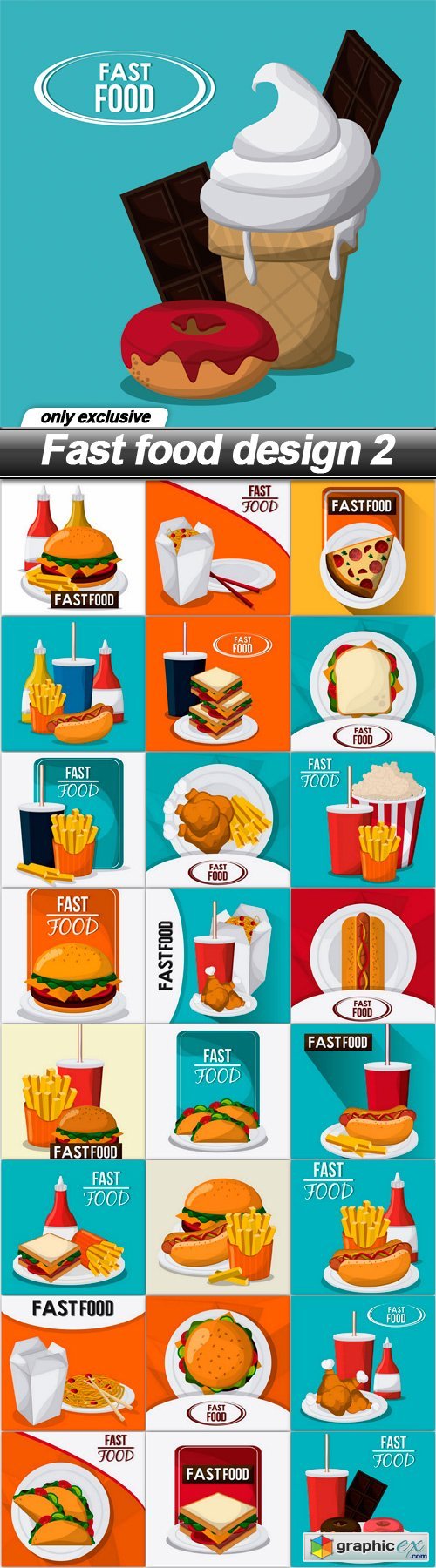 Fast food design 2 - 25 EPS