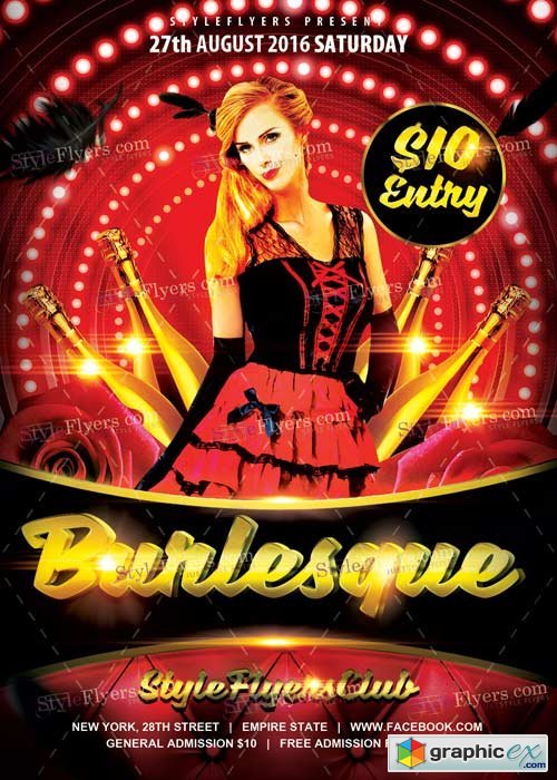 Burlesque V1 PSD Flyer Template