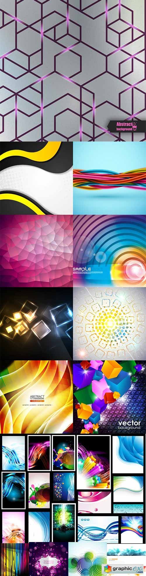 Bright colorful abstract backgrounds vector -45