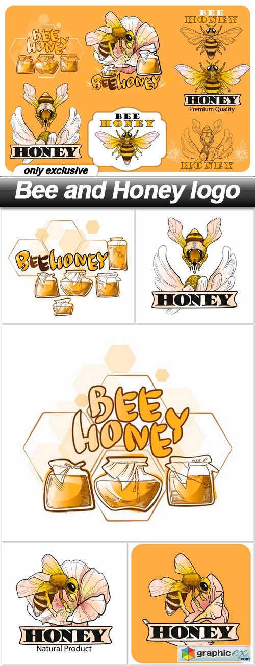 Bee and Honey logo - 13 EPS