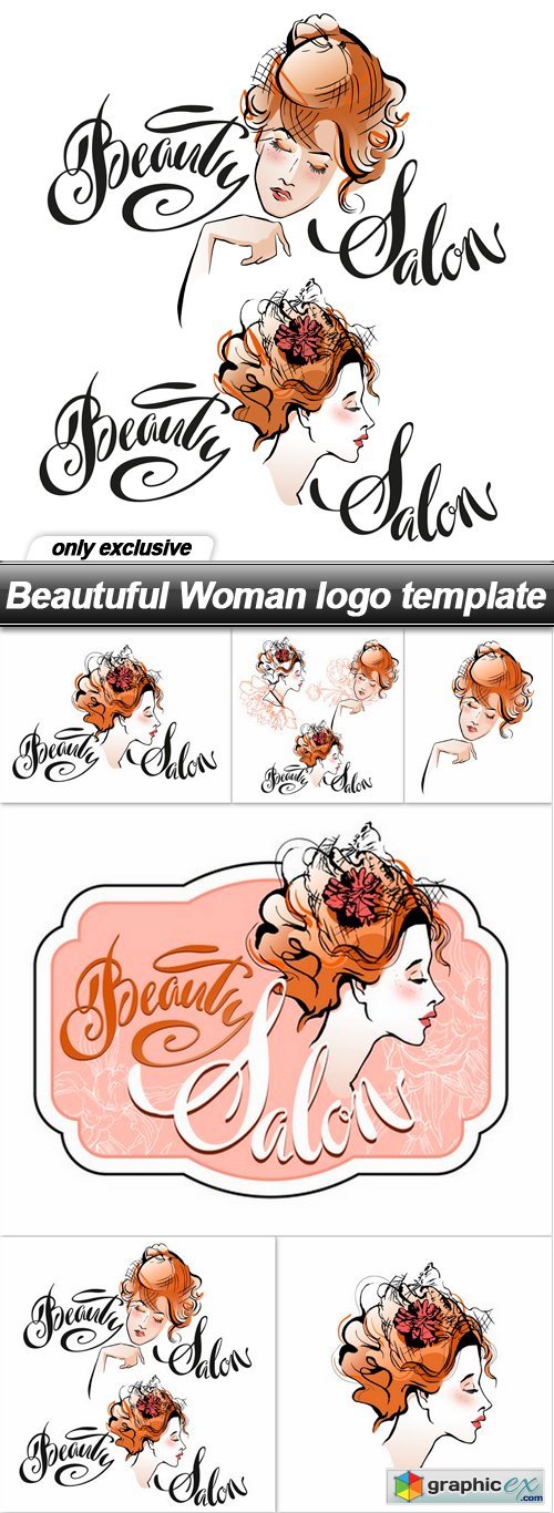 Beautuful Woman logo template - 6 EPS