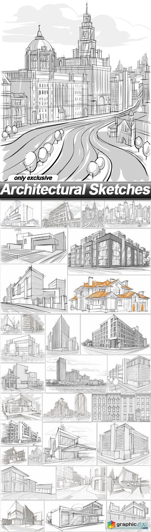 Architectural Sketches - 30 EPS