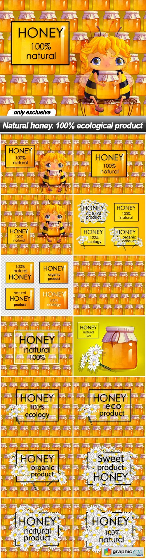 Natural honey. 100% ecological product - 14 EPS