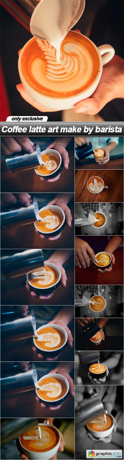 Coffee latte art make by barista - 15 UHQ JPEG