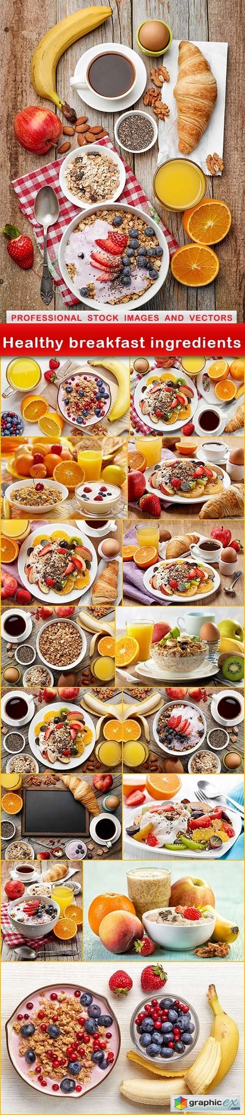 Healthy breakfast ingredients - 16 UHQ JPEG