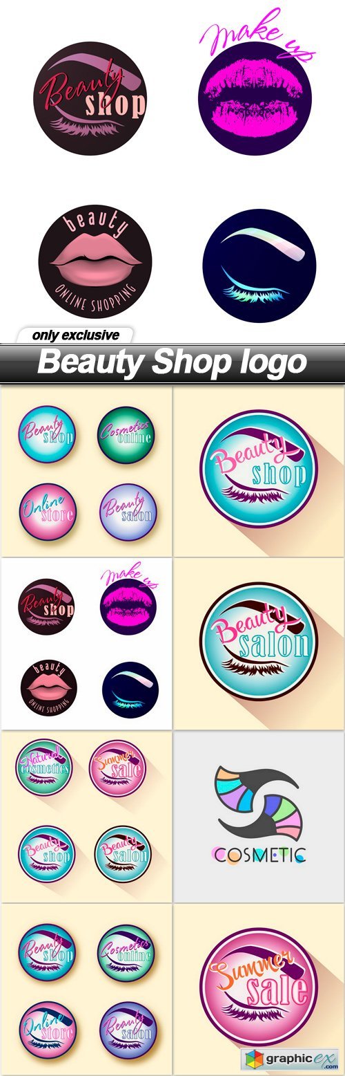 Beauty Shop logo - 8 EPS
