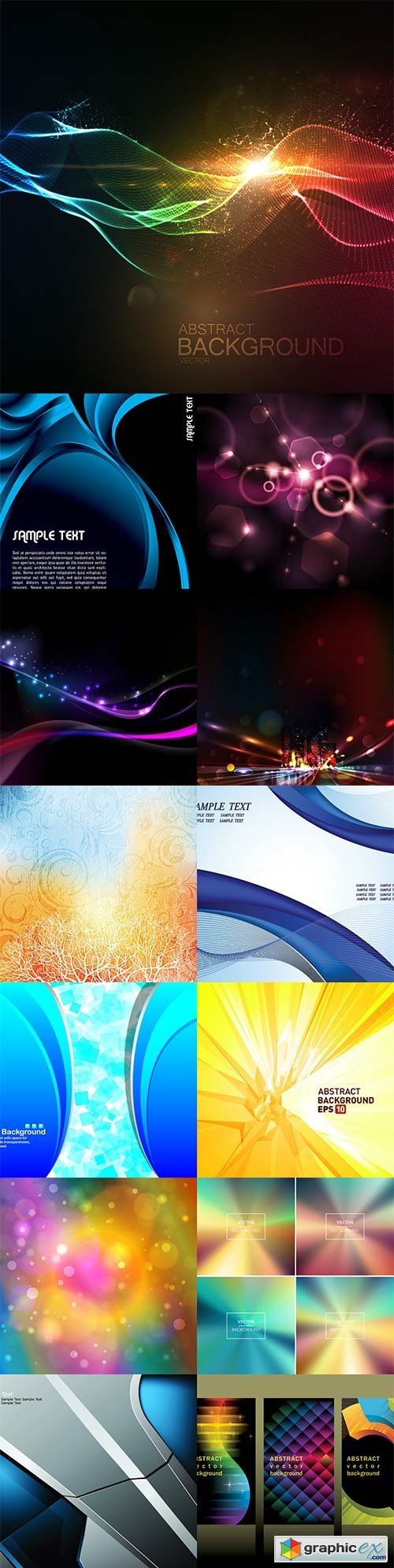 Bright colorful abstract backgrounds vector -47