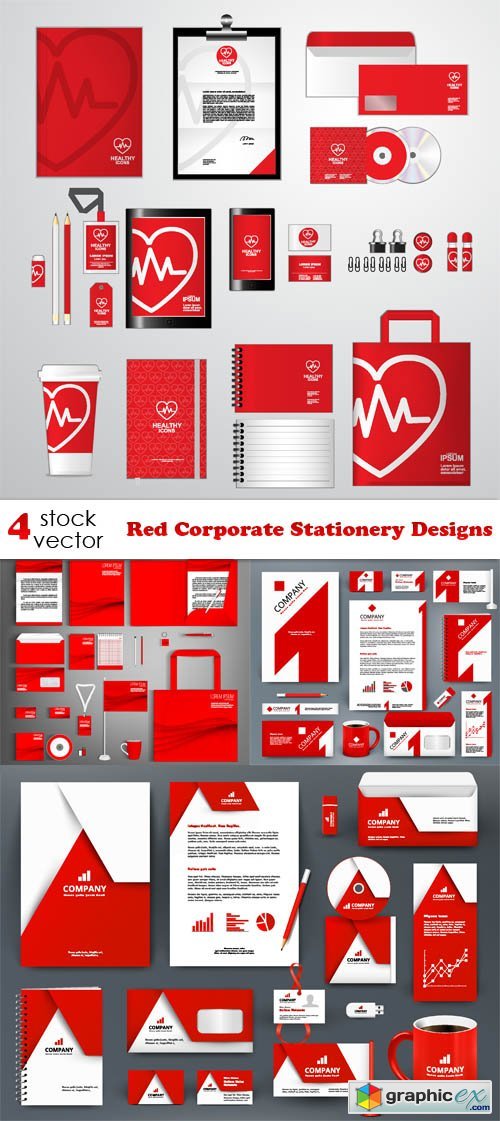 Red Corporate Stationery Designs