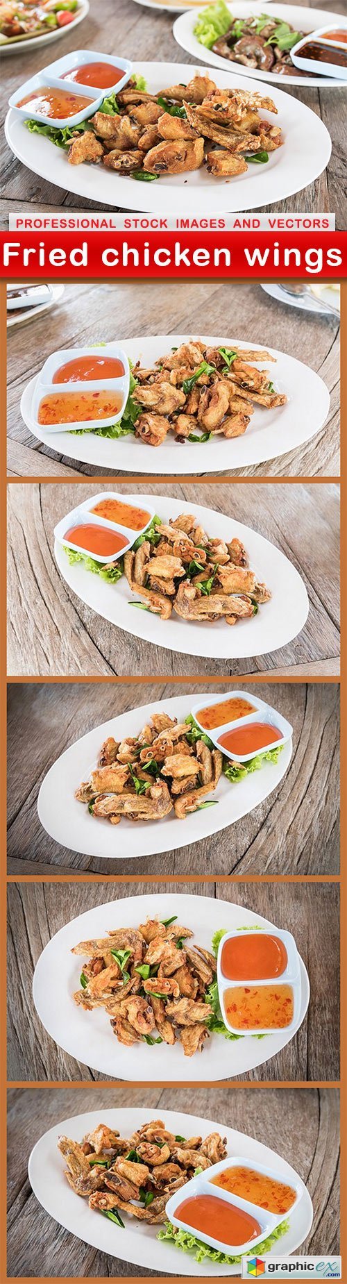 Fried chicken wings - 6 UHQ JPEG