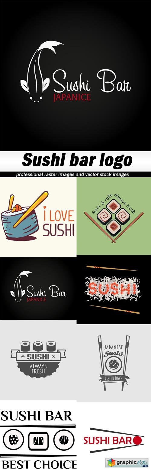 Sushi bar logo - 8 EPS