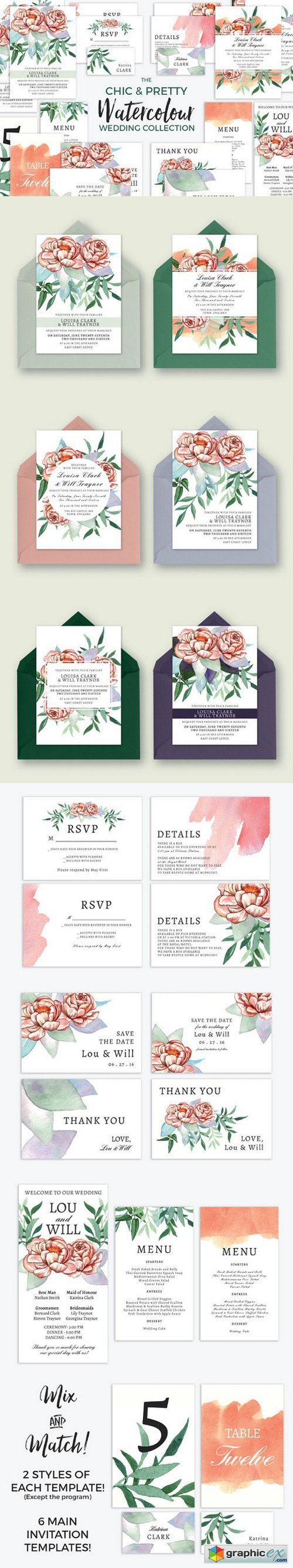 Chic Watercolour Wedding Collection