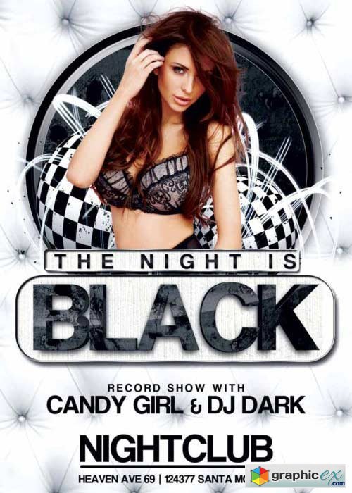 Black Night Club Party V12 Flyer Template