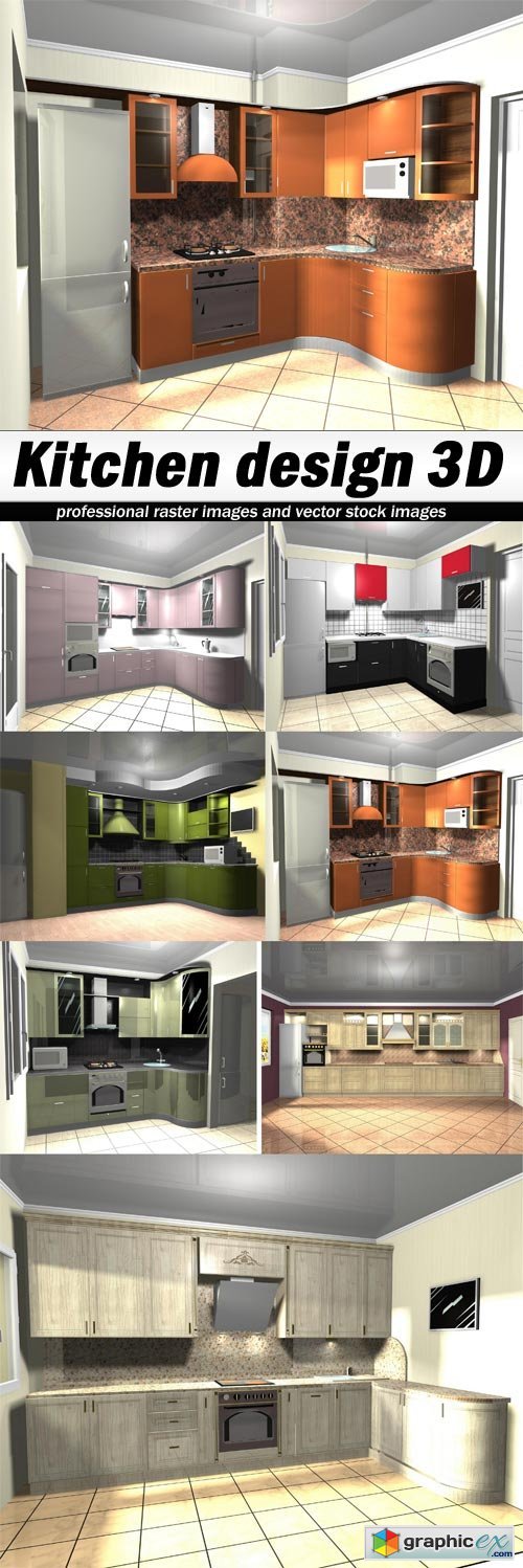 Kitchen design 3D - 7 UHQ JPEG