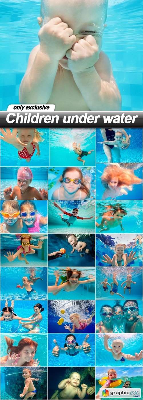 Children under water - 25 UHQ JPEG