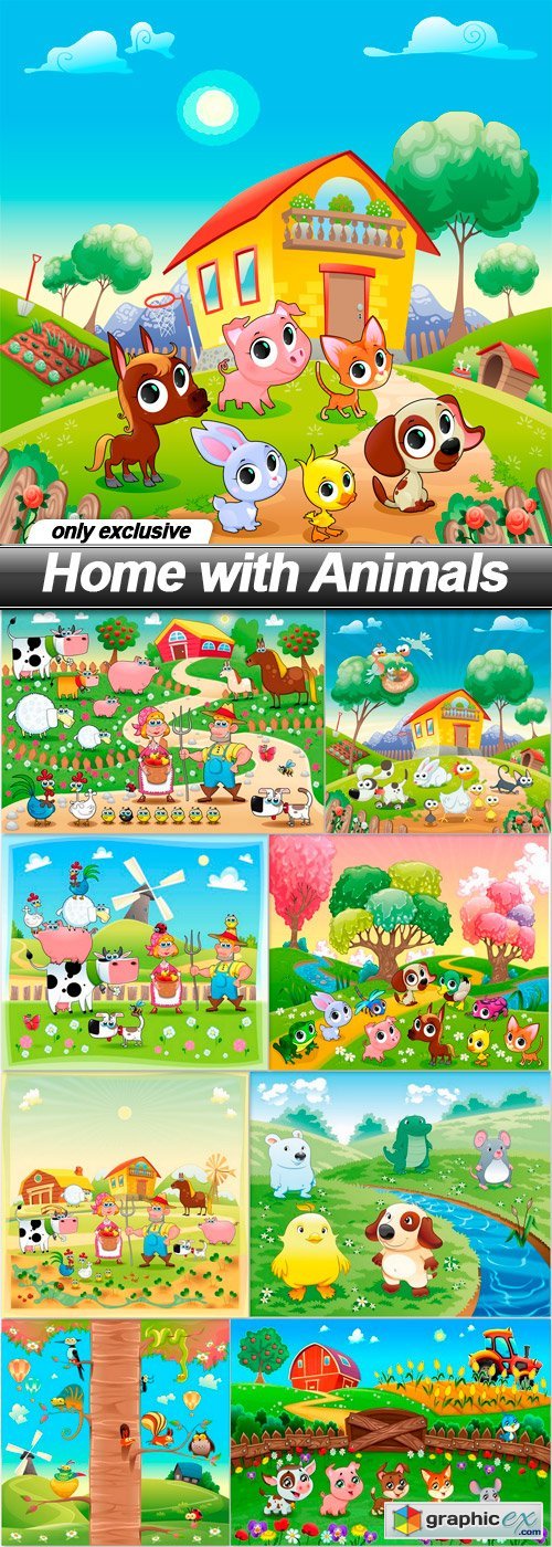 Home with Animals - 9 EPS