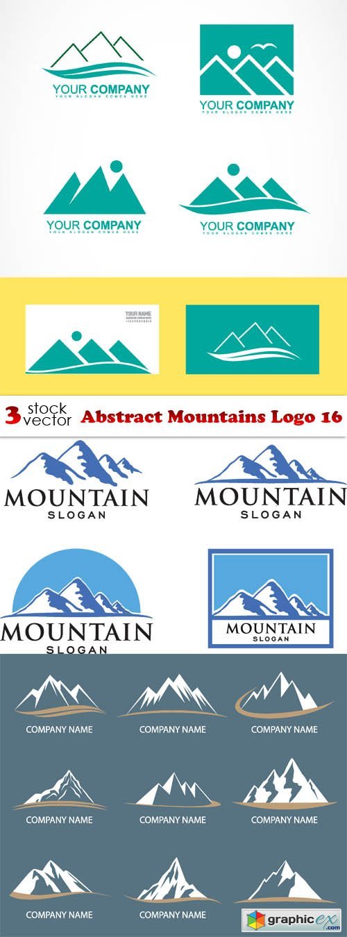 Abstract Mountains Logo 16