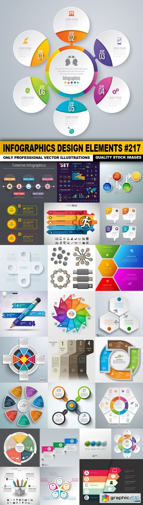 Infographics Design Elements #217 - 25 Vector