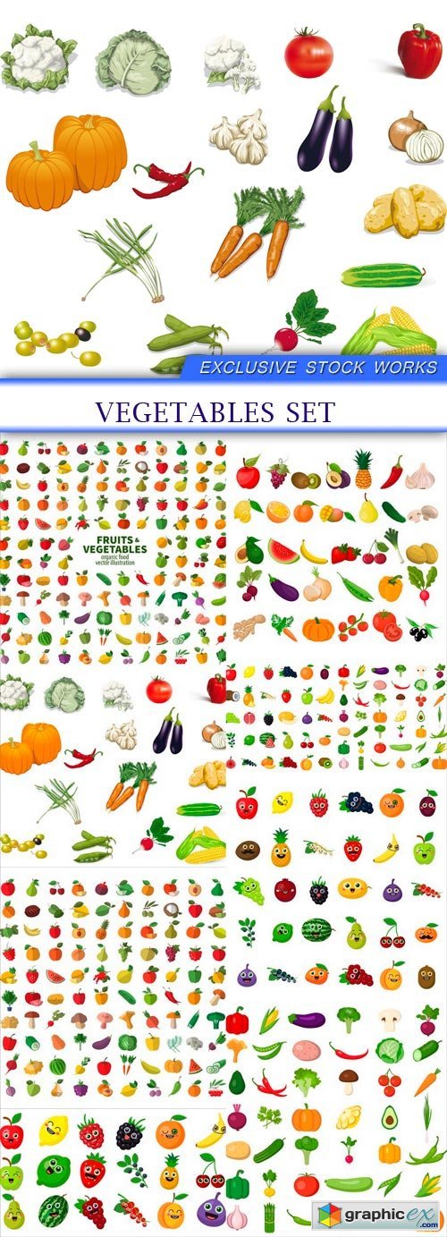 vegetables set 8X EPS