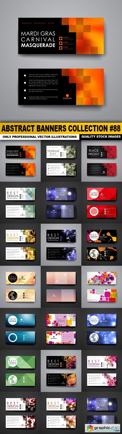 Abstract Banners Collection #88 - 20 Vectors