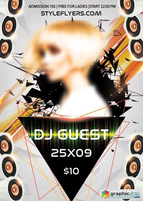 DJ Guest V8 PSD Flyer Template