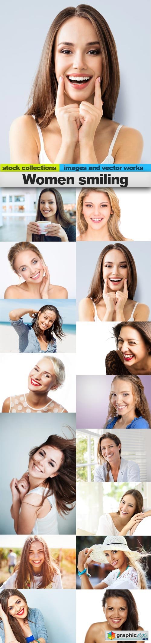Women smiling, 15 x UHQ JPEG