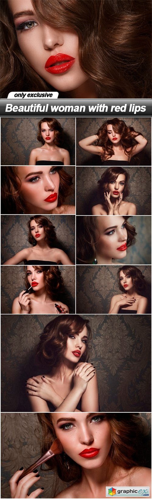 Beautiful woman with red lips - 11 UHQ JPEG