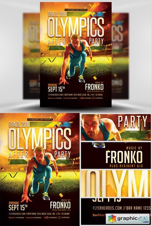 Olympic After Party Flyer Template V2