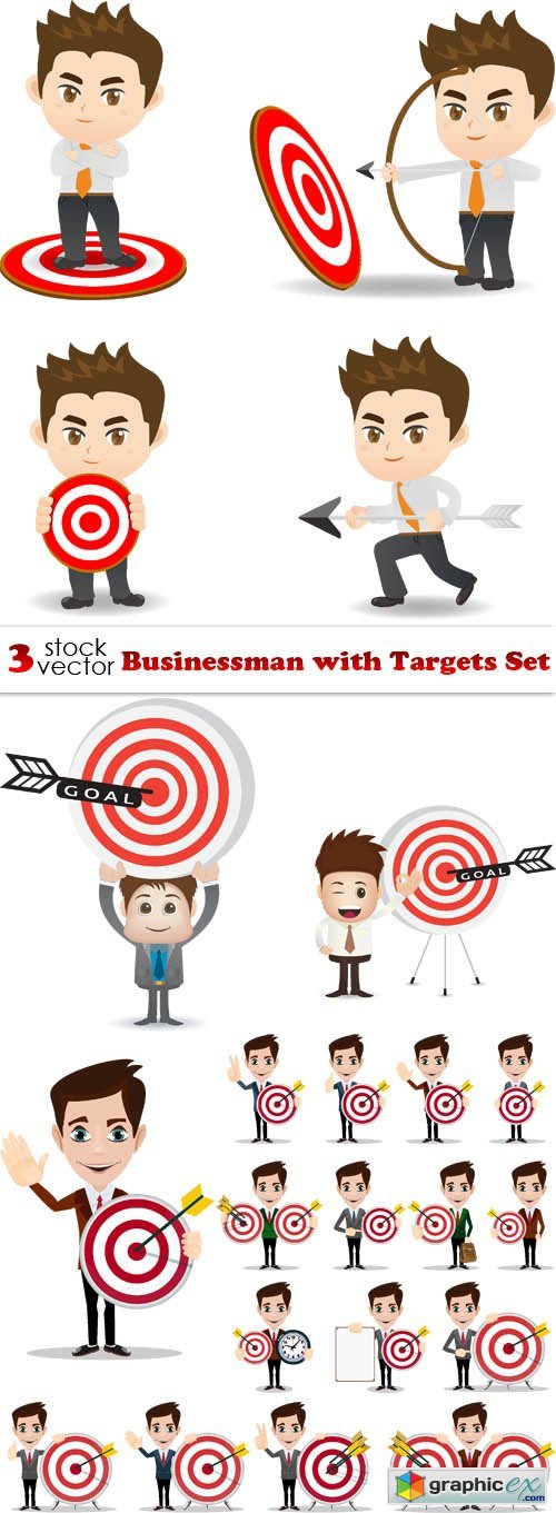 Businessman with Targets Set