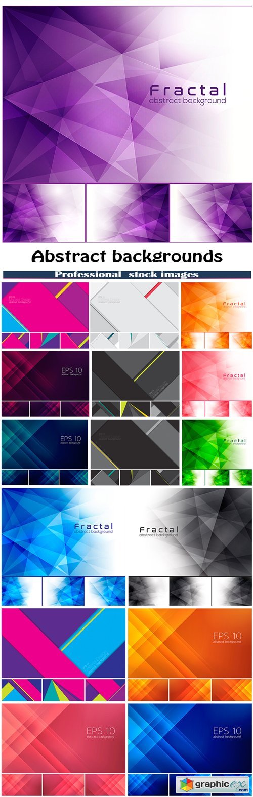 Fractal, stripes and material design abstract background