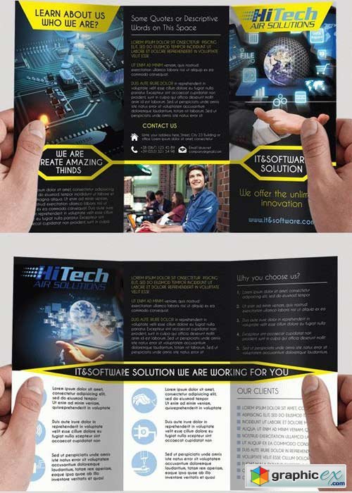 IT&Software PSD Tri-Fold PSD Brochure Template