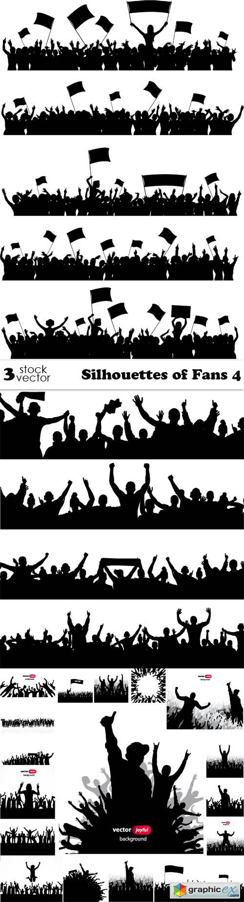 Silhouettes of Fans 4