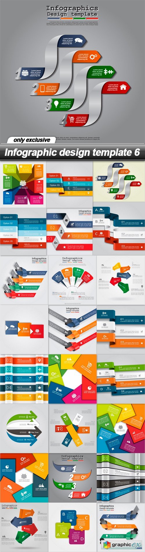 Infographic design template 6 - 25 EPS