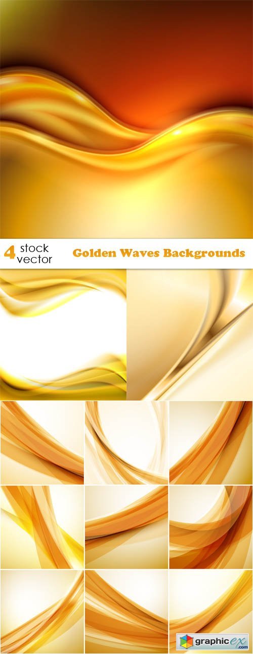 Golden Waves Backgrounds